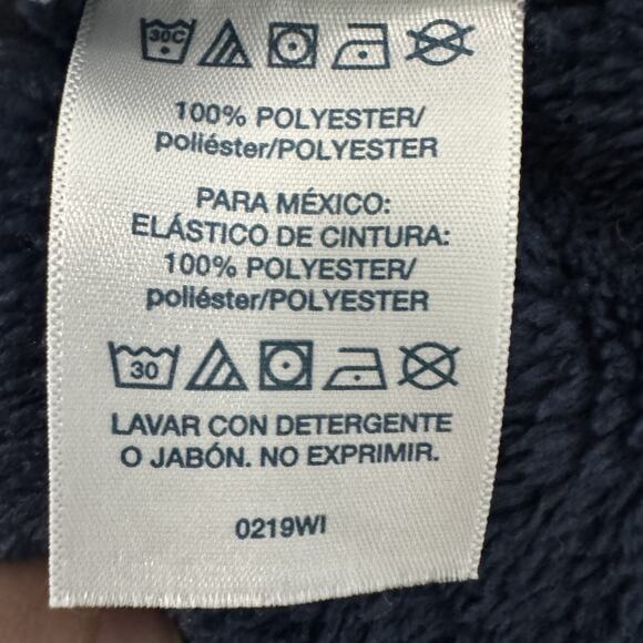 POLO Ralph Lauren Men s Terry Robe Sz L/XL Navy Blue Logo Pockets 48 Length - Picture 7 of 8